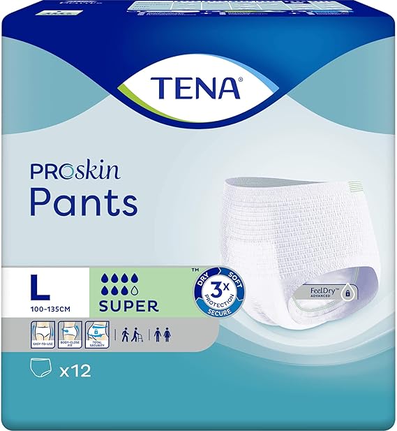 Tena - Tena Proskin Super (Size L) Pants - 12 Pieces