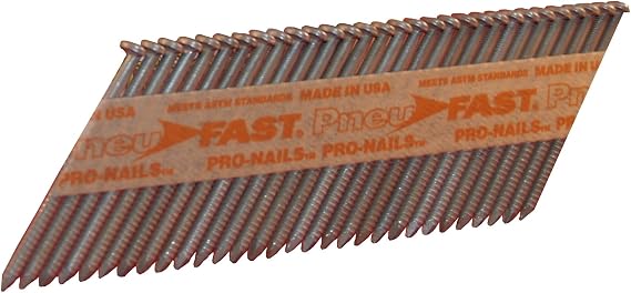 SP8DXRHG 2-3/8-by-0.120-Inch Tri-Coat Galvanized Ring Clipped Head Nail for 30-33 Degree Nailers, 1000-Count