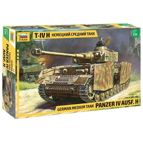 Zvezda - Plastic Model Kit - German Medium Tank Panzer IV Ausf.H - Scale 135 Lenght 7.9  20 cm 545 Parts #3620