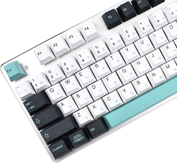 MOLGRIA Keycaps, 137 Set Plant Graphics with Japanese Font Keycaps, PBT OEM Profile Dye Sublimation Custom Keycaps with Keycap Puller for Cherry MX Switch 104/87/71/61 60 Percent Keyboard
