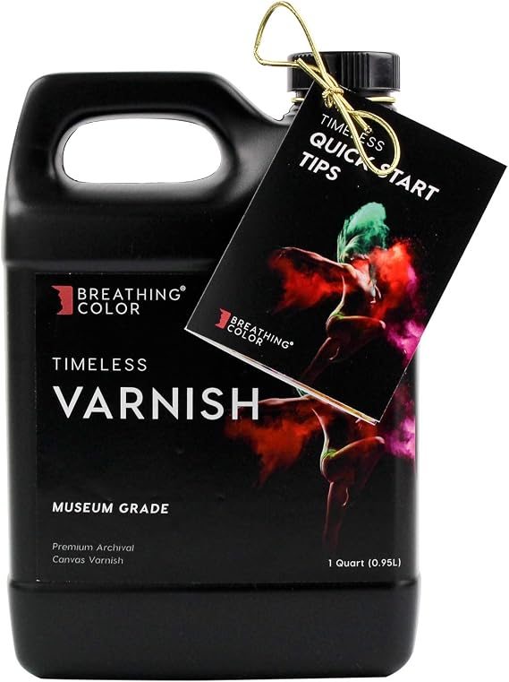 Breathing Color Timeless Archival Print Varnish - 1 Quart Glossy Finish - Premium Water-Based Canvas Coating with Fade Protection