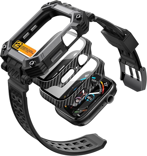 i-Blason 3-in-1 for Apple Watch Series 9/8/7 45mm Case with Band, Black