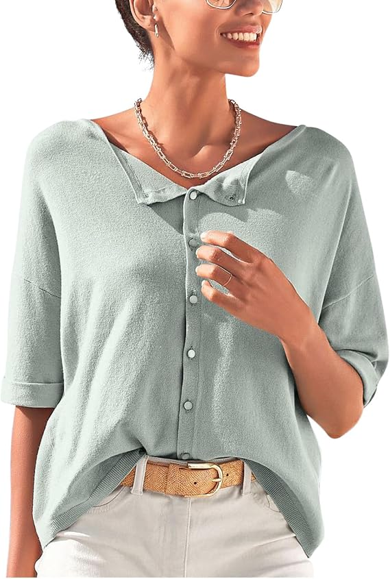LASCANA Women's Oversized Reversible Sweater - Lightweight, Cozy Pullover for Casual Wear