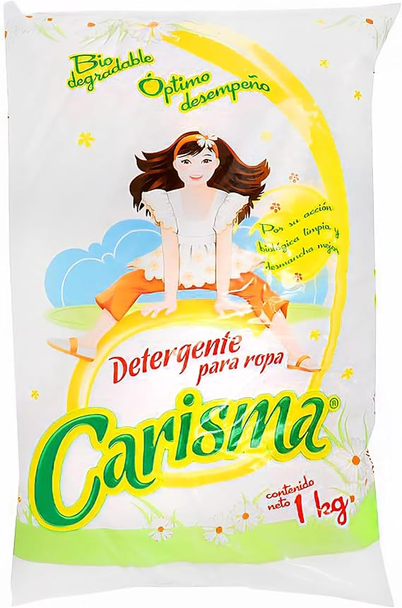 Carisma Powerful Powder Laundry Detergent - 1 Kilo Bag Super Tough Stain Remover - For all Fabric Types, Floral Scent