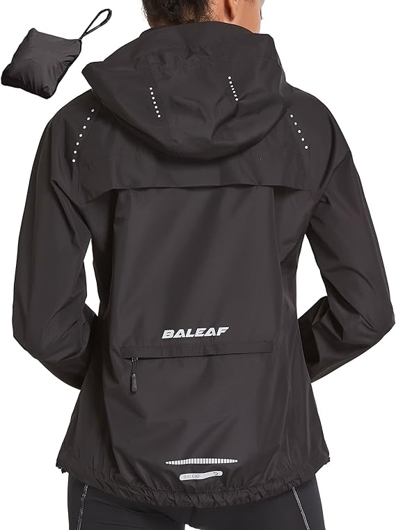 baleaf Packable Rain Jacket Women Waterproof Lightweight Jackets Hooded