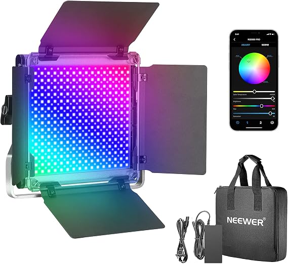 NEEWER 660 PRO RGB LED Video Light with App Control/Barn Door/U Bracket