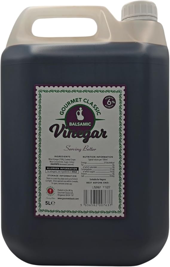 Balsamic Vinegar 5L - for Dressings, Marinades, Creating Reductions, and Drizzling