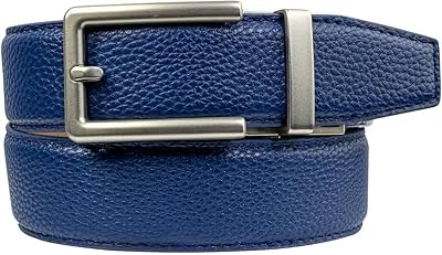 Nexbelt Mens Vegan Leather Ratchet Belt Adjustable No-Hole Belt for Golf, Casual, and Dress Cut-to-Size, 1 38 Wide