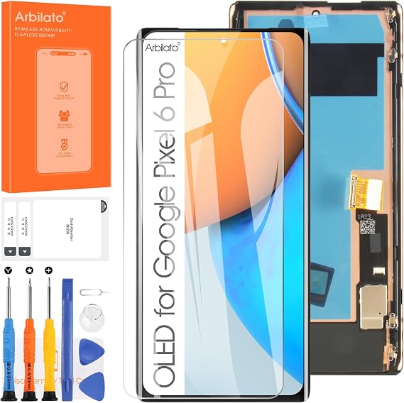 OLED Screen Replacement for Google Pixel 6 Pro LCD with Frame