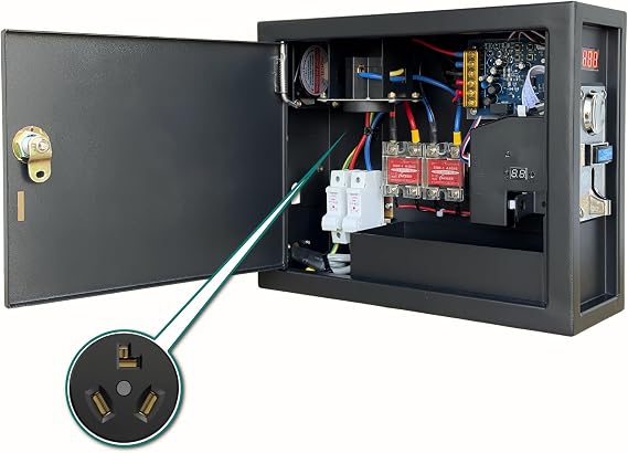 Sintron ST-002 110V Coin Operated Timer Control Power Box for Electronic Device Vending Machine, Gaming Machines, Massage Chairs, Shoe Polishers,