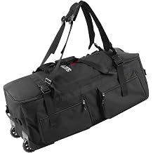 Foldable Rolling Duffel Bag with Wheels 122L Waterproof Wheeled Travel Backpack Carry On Overnight Suitcase for Camping Hiking Sports Gym Business Trips, Large Capacity Rolling Luggage