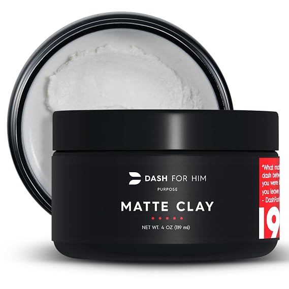 Hair Clay for Men 4oz - Scented, Medium Hold, Adds Volume & Texture Styling | Matte Finish, Medium Hold, Adds Volume & Texture, Scented, Clean Ingredients, Non-Greasy & Easy to Wash Out