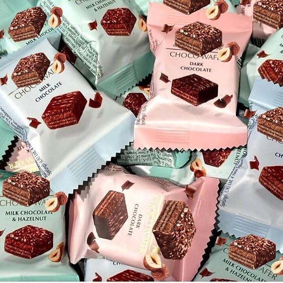 Choco Wafer Assorted Chocolate – 552g - Assorted Crispy Wafer Biscuits Covered in Milk & Dark Chocolate – Mixed Chocolate Wafer Selection Box for Sharing, Gifting & Everyday Snacking - lnd