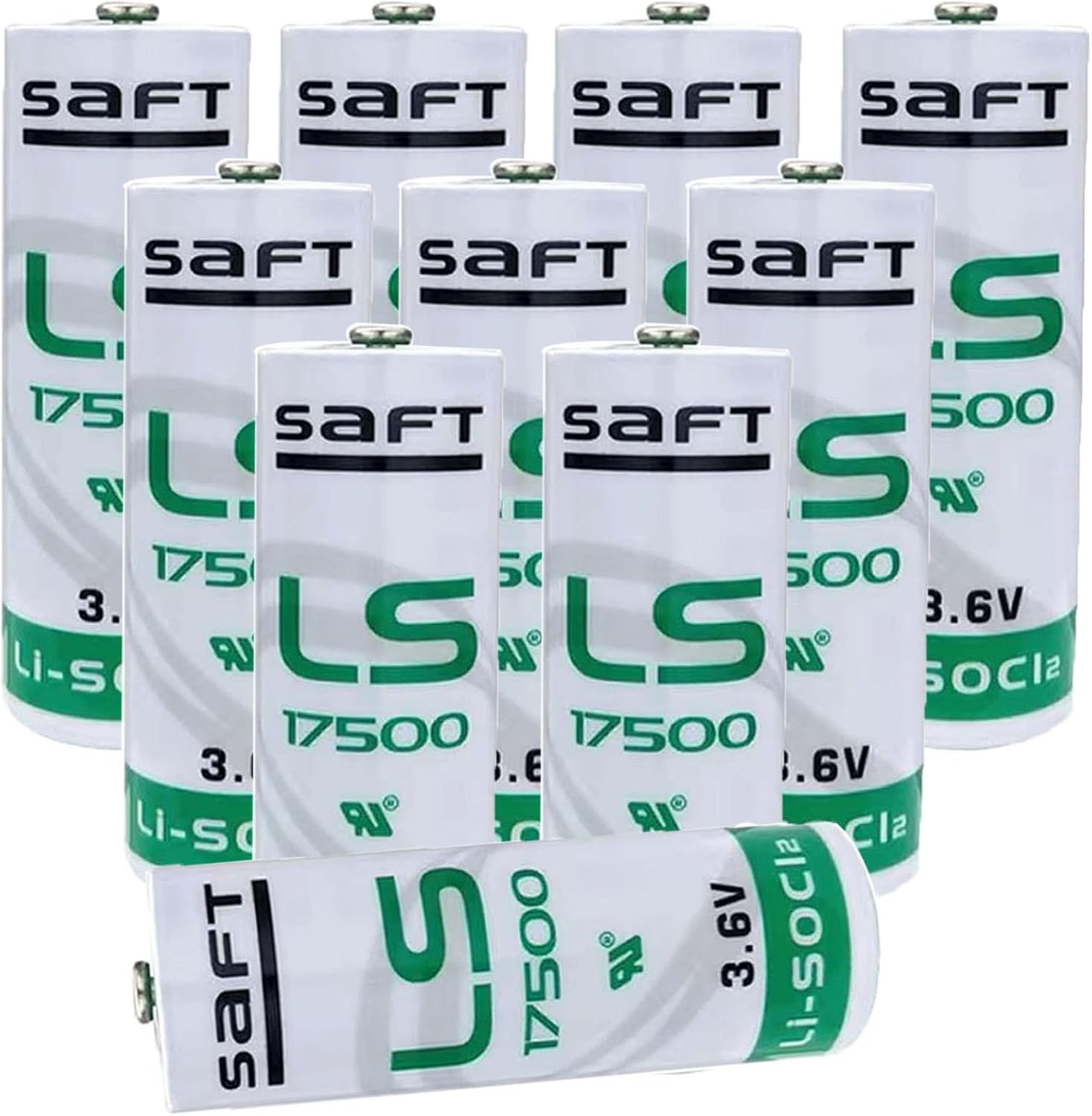 10 Pack LS17500 3.6v Battery 3600mAh for SAFT LS 17500 LS17500 Lithium Battery, LS 17500 Battery for CNC Water Meters etc