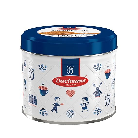 Daelmans Caramel Stroopwafels, Kosher Dairy - 8.11 Oz Gift Tin (Pack of 1)