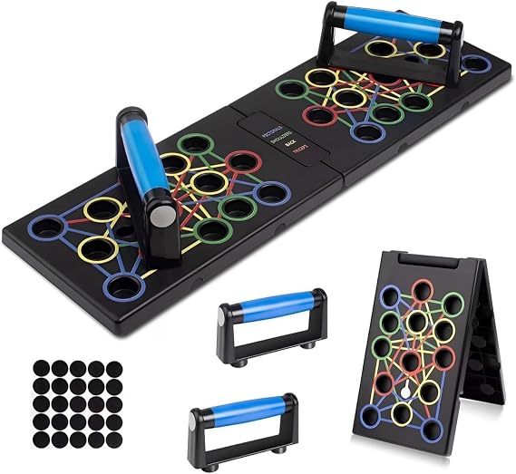 24 in1 Push Up Board, Multifunctional Foldable Portable Fitness Workout Push-up Tools Pushup Stands Exercise Board Muscle Board, Home Exercises For Men/Women