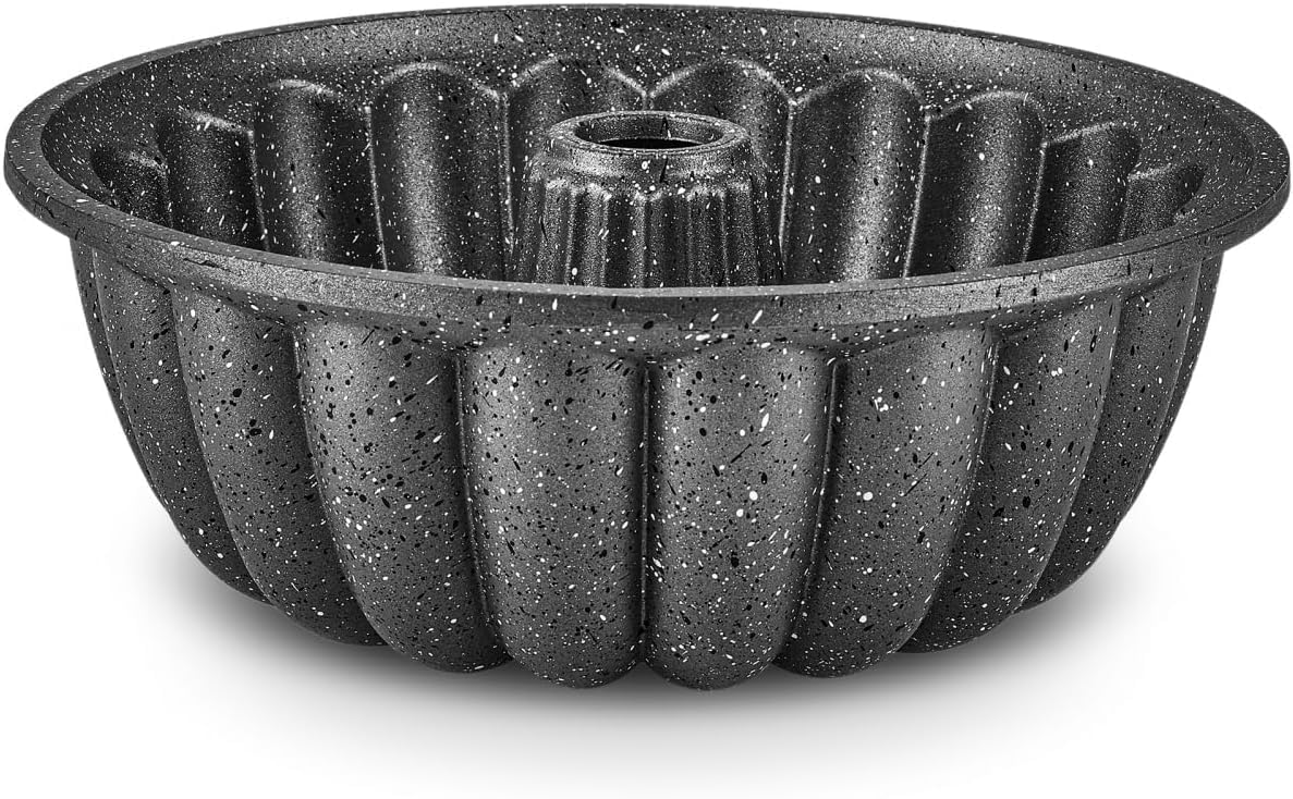 Orret Home 26 Cm Granit Döküm Kek Kalıbı Yapışmaz Kaplama Eşit Isı Dağılımı Sağlayan Fırın Uyumlu Kek ve Tatlı Kalıbı (26 Cm Diliml)