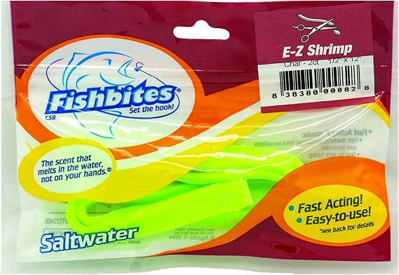 Fishbites E-Z Shrimp Fast-Acting Fishing Bait, Chartreuse