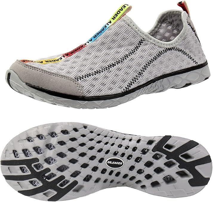 ALEADER Mens Slip on, Grey, 10.5