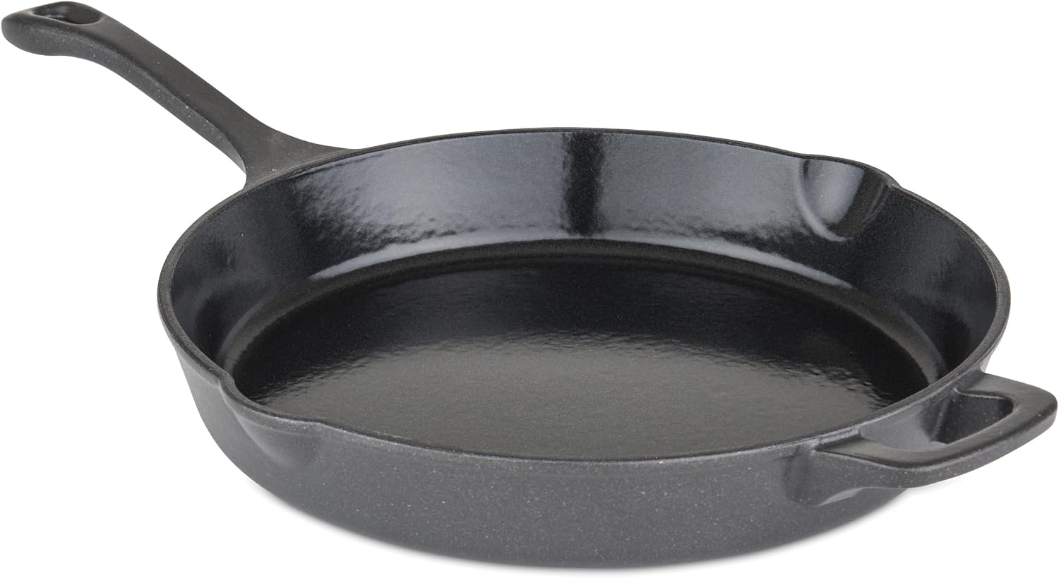Viking Cast Iron Skillet, 12 Inch Enameled Frying Pan, Kitchen Cookware, Charcoal