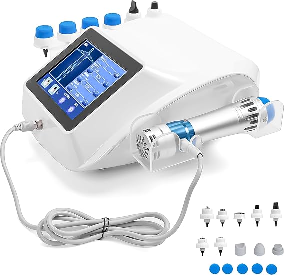 Shockwave Therapy Machine for Pain Relief - ESWT Massager with 10 Attachments for Muscle Relaxation, Back, Shoulder, Leg & Joint Pain - Non-Invasive, Painless, No Side Effects, Home & Clinic Use