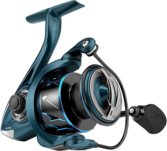 KastKing MegaJaws Elite Spinning Fishing Reel, Saltwater & Freshwater | Max Drag: 17.6 lb, 10+1 BB, 7.0 oz, Aluminum Frame, 6.2:1 Gear Ratio, Aerodynamic Reel Rotor, Fishing Gifts for Men
