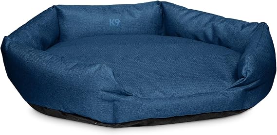 K9 Ballistics Tough Ripstop Oval Bolster Dog Bed, Small, Pacific Blue