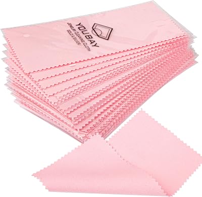 youbay 8x16cm Jewelry Cleaning Cloth - 30 Pcs Individually Wrapped Silver Polishing Cloth for Jewelry Polishing Cloth for Sterling Silver | Gold | Brass | Platinum