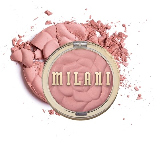 Milani Rose Blush, Powder Blush for Cheeks - Natural Matte - Romantic Rose