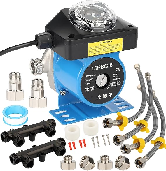 Hot Water Recirculating Pump Kit for Water Heaters