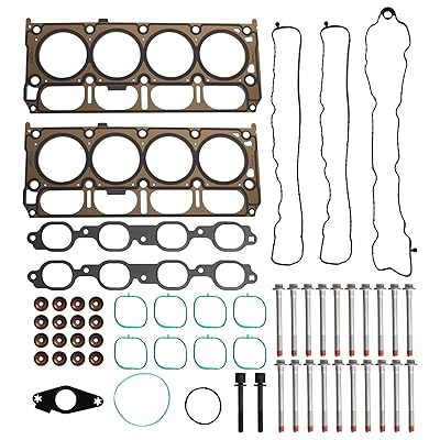 Head Gasket with Bolts Set, HS26744PT Fit for GMC Sierra 1500 Yukon, for Chevy Silverado Tahoe Suburban 5.3L V8 Engine 2015 2016 2017 2018 HS54996 HGS4308 12622325 ES73121