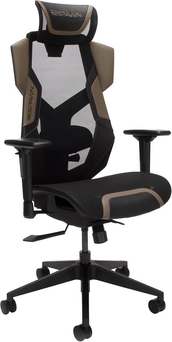 RESPAWN FLEXX Ergonomic Mesh Office Chair, Adjustable Seat & Arms | Breathable mesh chair with adjustable headrest, adjustable arms, seat slide & synchro-tilt for all-day work or gaming.