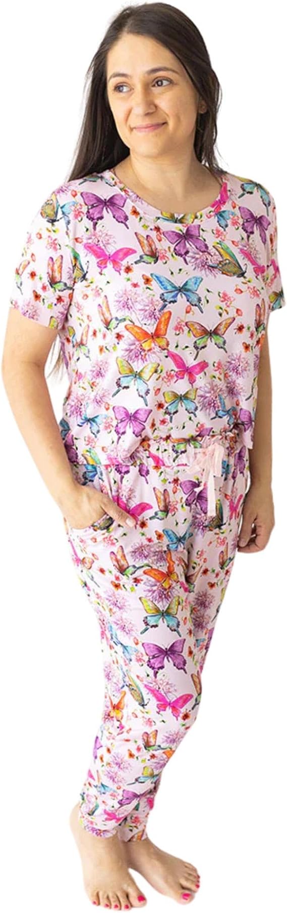 Posh Peanut Adult Pajamas Set - Two Piece Loungewear - Soft Viscose from Bamboo Nightwear PJs
