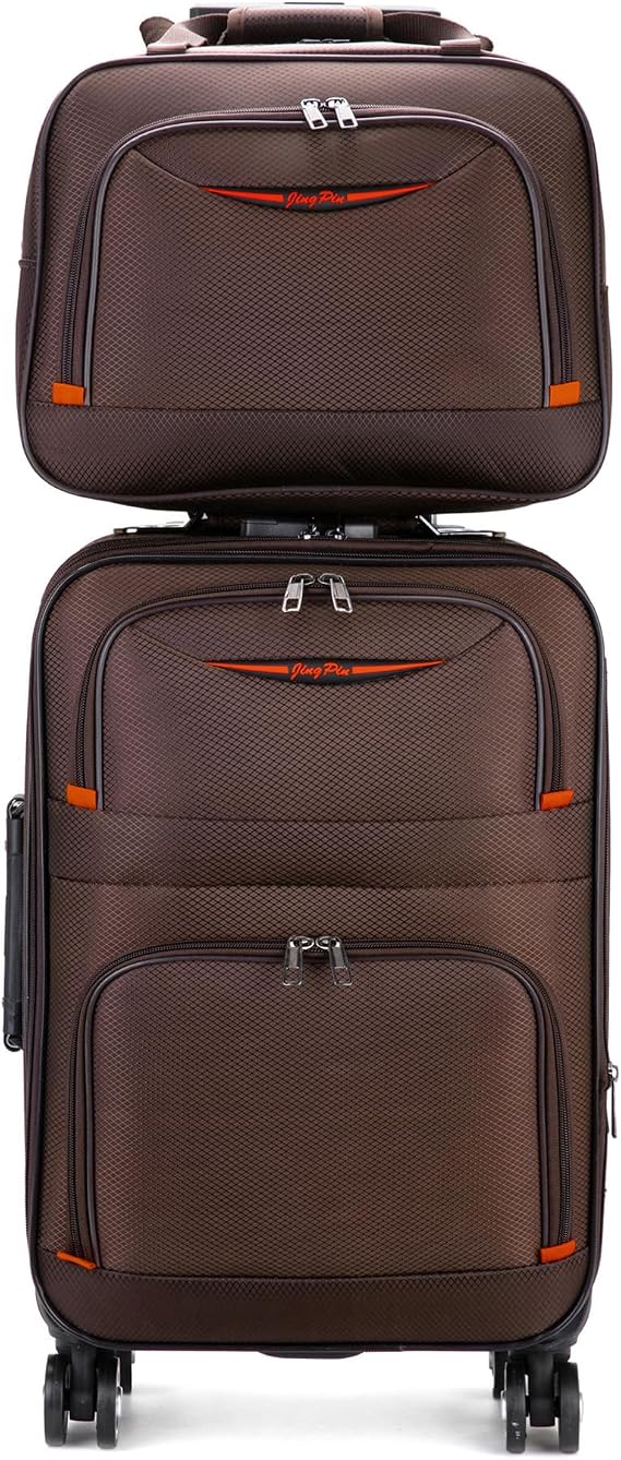 feilario 2 pcs Expandable Oxford Business Luggage Set with Travel Bag