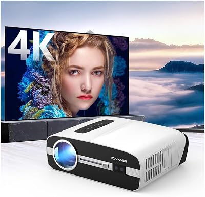 Ultra HD Projector 4K 1500ANSI Home Theater Projectors with 5G Wifi and Bluetooth, NETFLIXYouTube , 20-300 , Built-in Android TV Bluetooth LAN HDMI USB for iPhonePCOfficeOutdoor Projector
