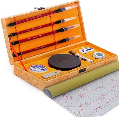 Chinese Calligraphy Brush Water WritingPainting Sumi Set12 Items