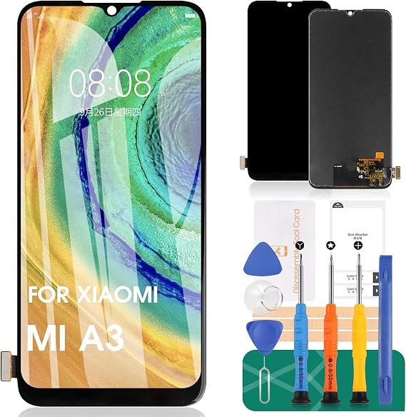 SRJTEK For Xiaomi MI A3 Screen Replacement For MI CC9e LCD Display For Xiaomi MI A3 Touch Screen Digitizer Assembly Repair Kits (Black?No Fingerprint Recognition)