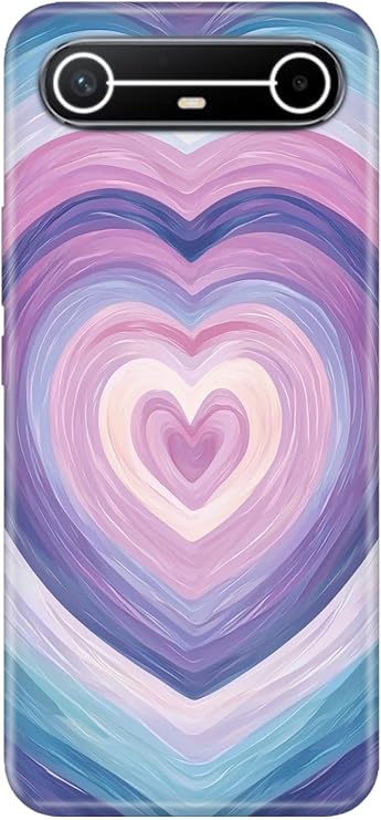 TECNO Tecno Spark Slim 5G ile Uyumlu Kılıf, Purple Love Temalı Desenli, Darbe Emici Silikon