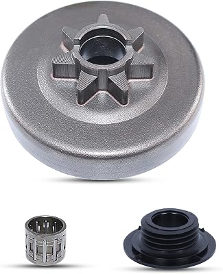 38-7 Spur Sprocket Clutch Drum Kit for Husqvarna 455 460 Rancher 461 Jonsered CS2255 Redmax GZ550 Chainsaw, 38 Pitch Spur Clutch Drum Cover Worm Gear Fit Husky 455 460 Chainsaws 537291604