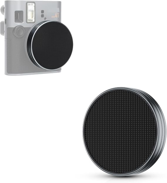 JJC Aluminum Lens Cap Cover Compatible with Fujifilm Instax Mini 41, Dustproof & Anti-Scratches Lens Protector with Soft EVA Interior & Silicone-Textured Surface, Accessories for Fuji Mini 41
