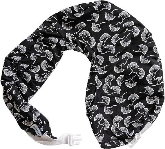 My Brest Friend Original Nursing Pillow Cover - Slipcovers For Baby - Adjustable Fit, Easy Care, Durable - Original Nursing Pillow Not Included, Black Flowing Fans