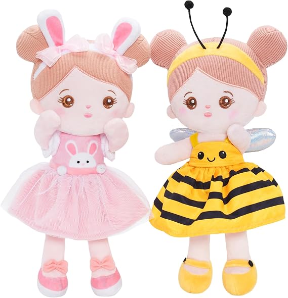 OUOZZZ Soft Baby Doll for Girls - First Baby Doll Plush Rag Doll Sleeping Cuddle Buddy Doll Toy for Kids
