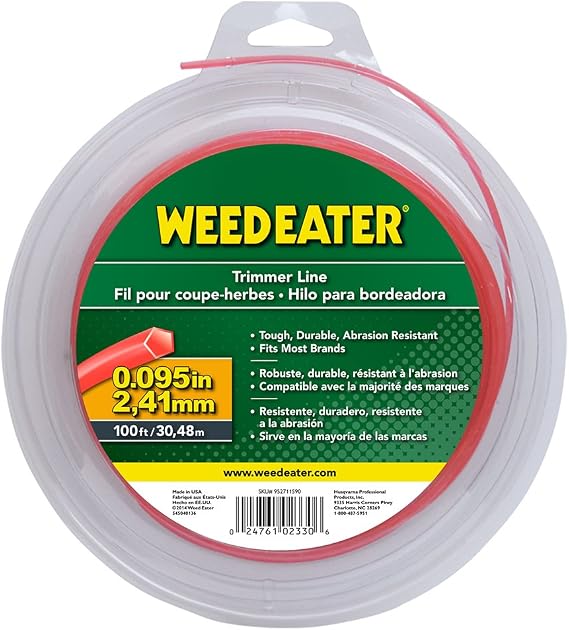 Weed Eater 588938001 0.095" by 100' Premium 5-Edge String Trimmer Line