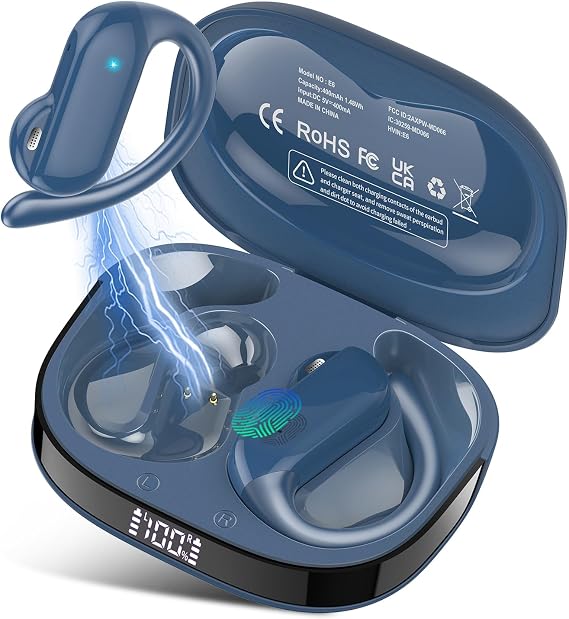 Ai Translation Earbuds Real Time,164 Languages Translator Earbuds with 6 Translation Modes/No Subscription,Audio and Video Calls Translator Headphones,Audifonos Traductores Ingles Espanol, Blue