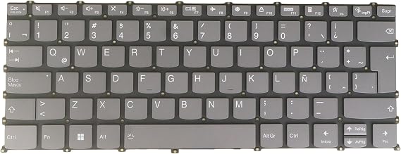 Keyboard for Lenovo V14 G2 IJL, V14 G2-ALC, V14 G2-ITL, V14 G3 ABA, V14 G3 IAP, V14 G4 AMN, V14 G4 IAN, V14 G4 IRU, 82QX 82KC 82KA 82NM 82TU 82UN 82TS 82UL Backlit, Gray (LA Latin Spanish, Gray)