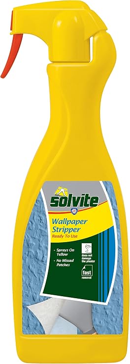 Solvite Ready to Use Wallpaper Stripper, High Efficiency, Fast Removal, No Damage to Plaster, For Washables, Vinyls, Painted Wallpapers and Woodchip, 1L