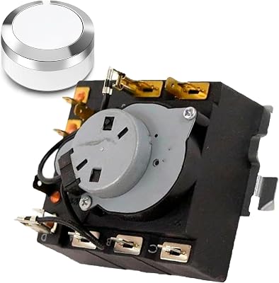 US-Based Supplier Original OEM WE04X24551 Replacement Dryer Timer TMD1GM29 and WE01X24552 WE01X24552 Control Knob Kit Compatible with Hotpoint GE dryers Replaces AP6027534 PS11759041