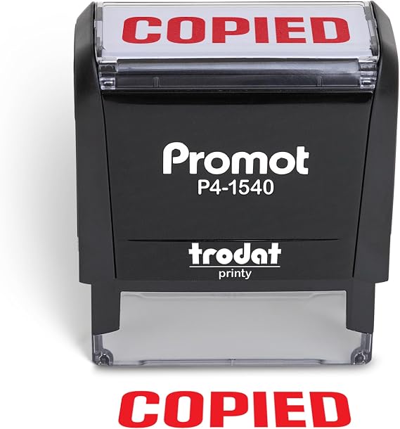 Promot Copied - Self-Inking Rubber Stamp - Red Ink