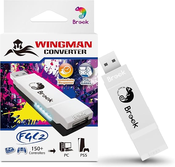 Mcbazel Brook Wingman FGC 2 Converter Adapter, Arcade Joystick Adapter Gamepad for PS5 & PC, Compatible with PS5 Games