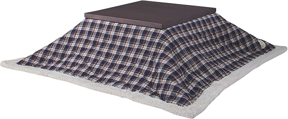 AZUMAYA Thin quilt futon square check KK-103BL